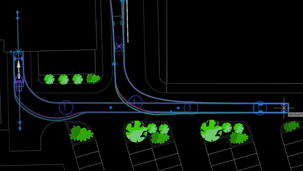 Diagram of a parking lot