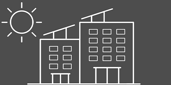 Renewable energy on facilities icon