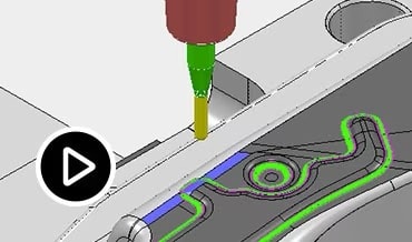 Video: Rest finishing toolpaths accurately find and remove material left unmachined by previous operations and cutting tools