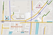 Thematic map of risk showing selection of a single asset